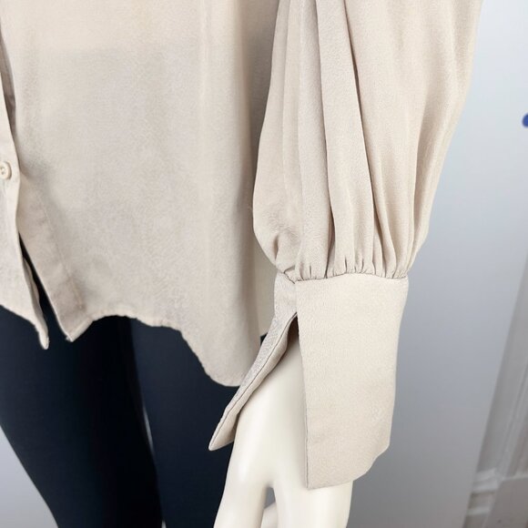 Women's Cream Button-Up Blouse - Picture 5 of 10